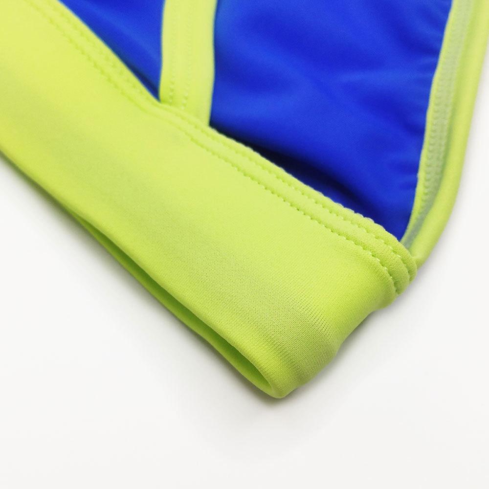 UXH Men's Sexy High-Cut Color Block Triangle Swim Briefs - European & American Fashion