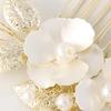 Famihot Hair Accessory Headpiece, Leaf and Seashell Flower Motif, Comb, Pearl Hairpin, 5-Piece Set, Hair Accessory for Weddings, Receptions,