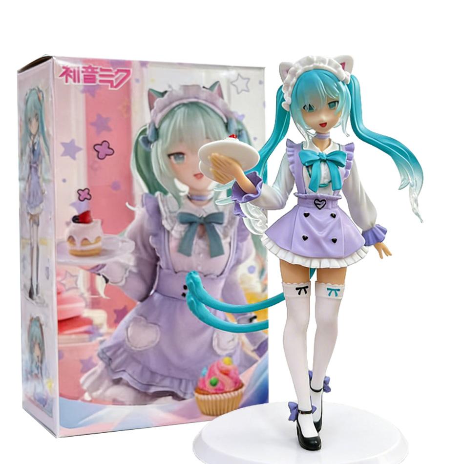 Hatsune Miku F:NEX Piapro Miku 1/7 Scale Neko Maid Cafe Figure Cute Anime Girl Figurine Collection Decor Birthday Gift