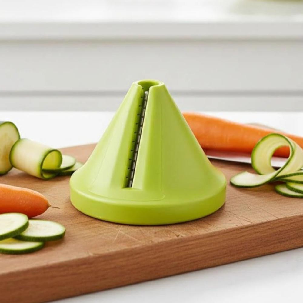 

4 in1 Manual Rotary Grater Slicer Spiralizer Kitchen Tool for Potato Carrot Cucumber Easy Clean зелёный