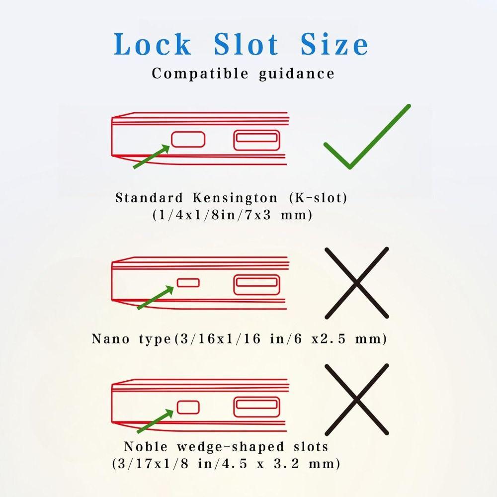Univerzální uzamykací kabel pro notebook Ocelový zámek Bezpečnostní zámek pro notebook Zámek proti krádeži notebooku Heavy Duty Kancelář