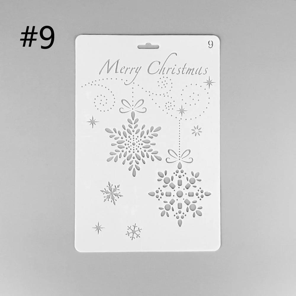 

Сделай сам Крафт Штамп Настенная Живопись Шаблон Цветка Скрапбукинг Тиснение Рождество Полые Трафареты 9