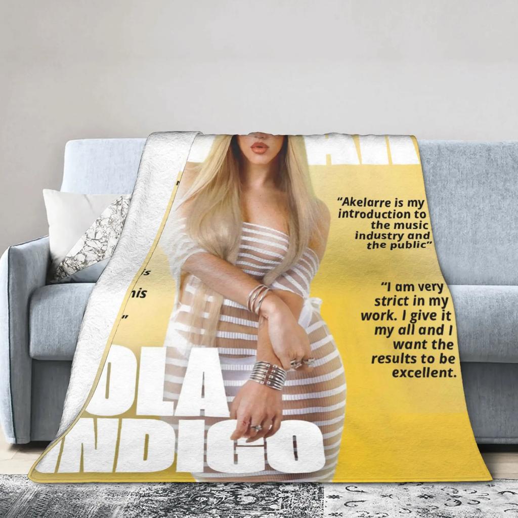 LLolas ndigos Spanish Singer Super Warm Plush Throw Blanket for Boy Girl Fluffy Flannel Sofa Bedspread Cover