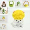 Funny Positive Card Fruit Toast Knitted Doll Home Desk Decoration Gift Christmas