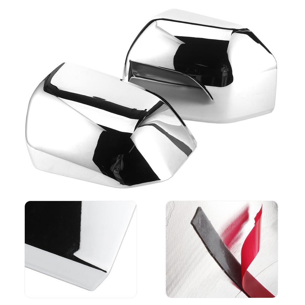 Rearview Wing Mirror Cover Trim Frame Decorative Bezel Fit for Ford F150 2015‑2020Plating Color