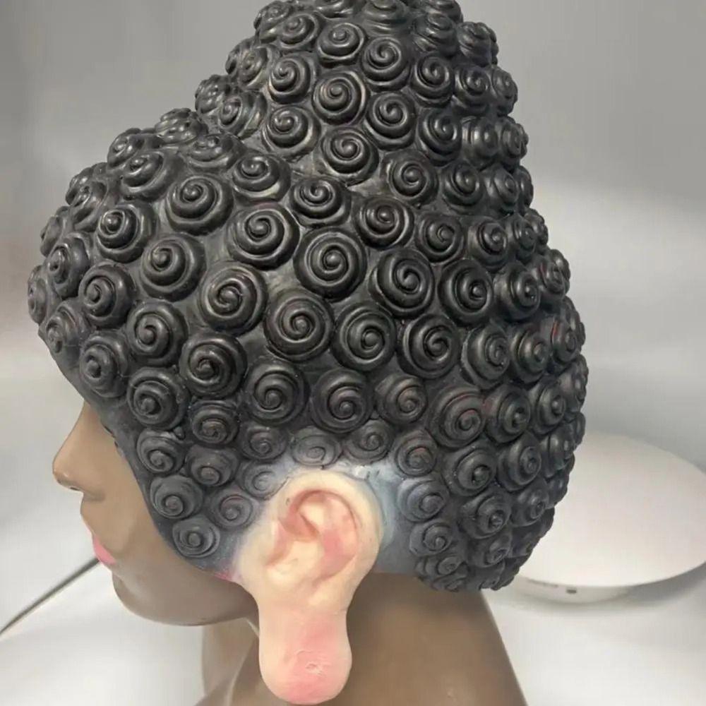 Funny Buddha Swimming Hat Flexible Buddha Mask Swimming Caps Buddha Headgear  Stage Performance