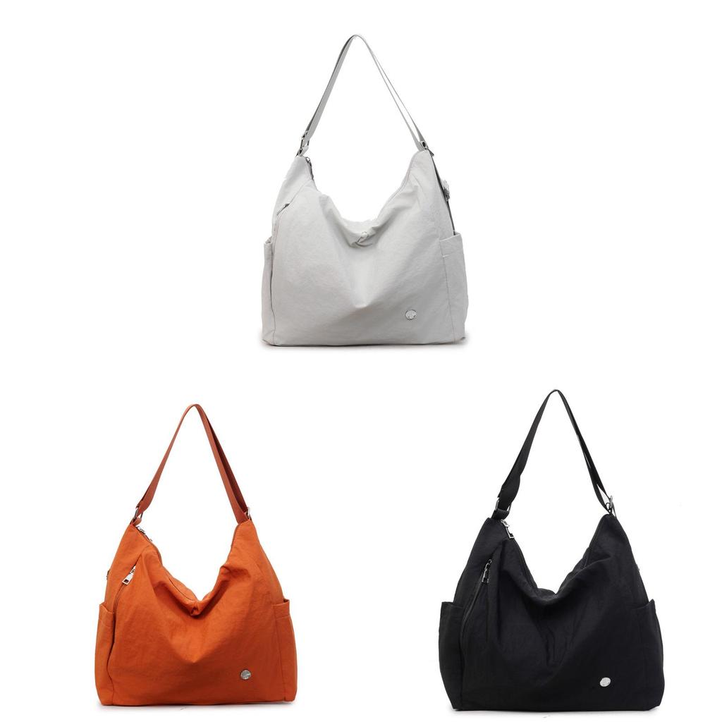 Borsa a Tote in Nylon da Donna con Chiusura a Zip e Grande Capacità per l'Uso Quotidiano
