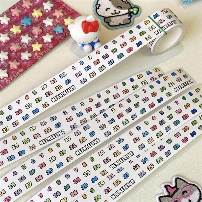 MINKYS Kawaii 3M DIY Hand Tent Tape Sticker Cartoon Animal Symbols Kpop Decorative Stickers Cute Cartoon School Stationery