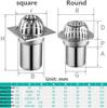 Stainless Steel Balcony Roof Large Displacement Anti-blocking Floor Drain Outdoor Rain Bucket Drainage Floor Drain