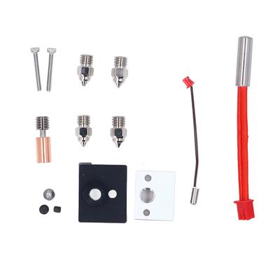 Bimetallik Isı Kırıcı ve 4 Adet 0.4MM Meme ile Hotend Yükseltme Kiti 300 santigrat Yüksek Sıcaklık Baskı Seti