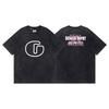 Wholesale GALLERY DEPT washed old short-sleeved beauty tide retro skull print couple loose T-shirt summer