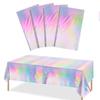 Plastic Iridescent Christmas Party Foil Table Cover Table For Wedding Party Decoration Tableclo I6Y0