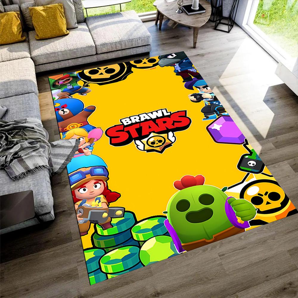 Brawl Stars Area Rug Perfect for Dormitory Entryway Decorate Room Bedrooms Anti-slip Rug Office Home Decor