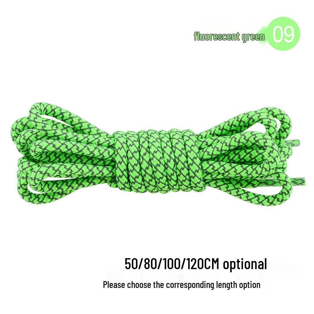 17 Reflective Round Fluorescent Shoelaces for Casual Basketball Shoes