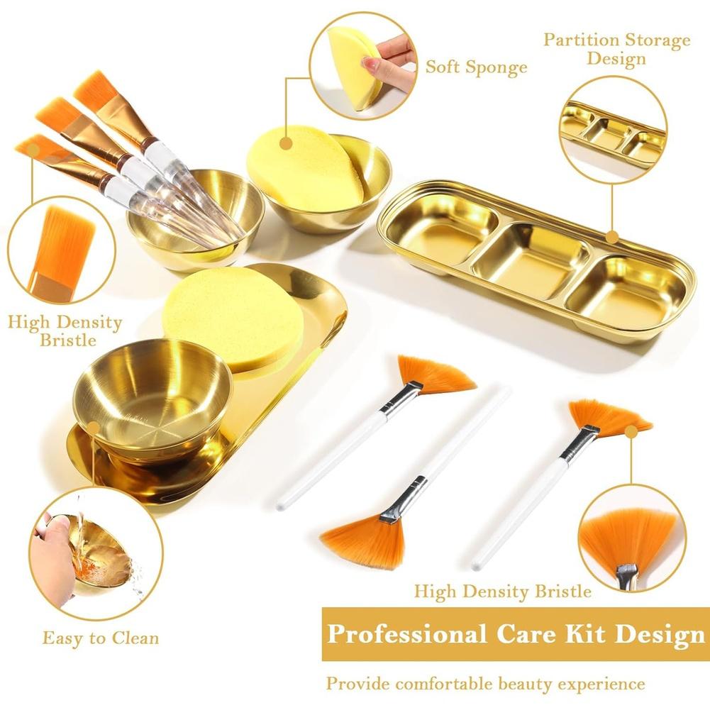 

DIY Face Mask Mixing Bowl Facial Treatment Bowl Set Applicator Brush Serving Tray Facial Skin Care Tool Beauty Supplies Makeup China Mainland