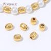 10/20/30Pcs 18K Gold Plated Oval Spacer Beads,Smooth Metal Barrel Beads For DIY Bracelet Necklace Jewelry Making Supplies