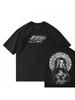 T-shirt Blanc en Coton pour Homme avec Graphiques Street Art Chicano & Tatouages Manga - T-shirt Style Danse Folklorique Mexicaine Côte Ouest