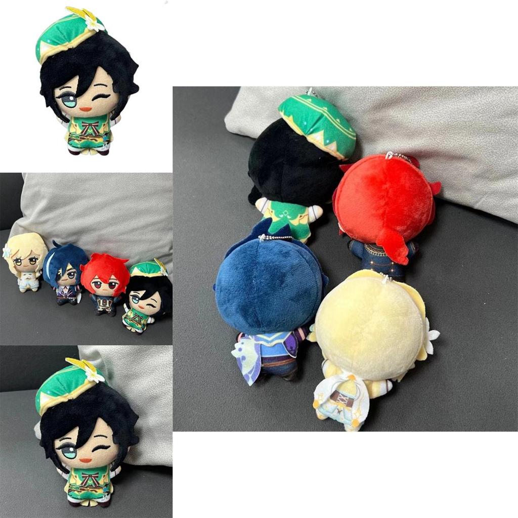Genshin Impact Plush Doll Pendant Venti Lumine Soft Stuffed Keychain Gift