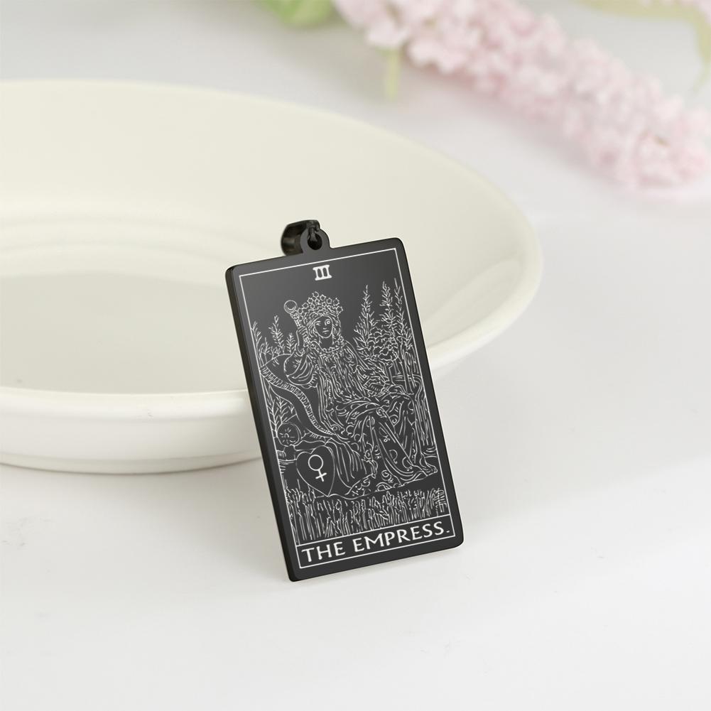 Dawapara The Major Arcana Tarot Cards Vintage Amulet Pendant for Necklaces Accessories Wholesale Stainless Steel