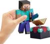 Mattel Minecraft Diamond Level Steve Action Figure with 3 Inch Collector Scale Pixel Design Accessories, 5.5