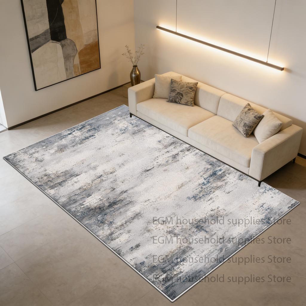 Ink Wash Abstract Style Carpet Light Luxury Living Room Decoration Bedroom Rug Washable Office Customizable Mat Easy To Clean