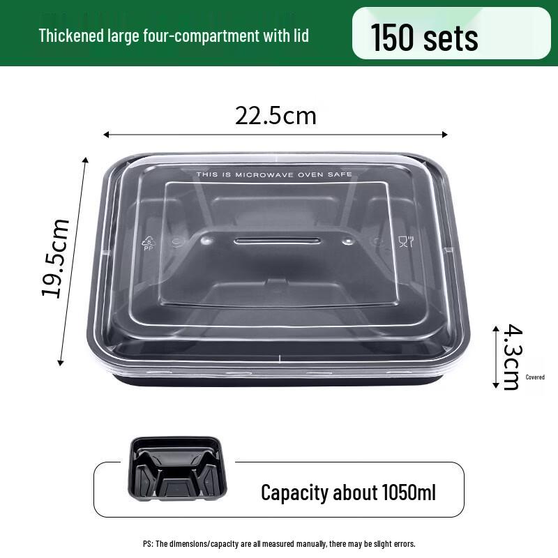 Divided Disposable Takeaway Lunch Box