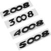 2026 Het Bilklistermärke För Peugeot 2008 3008 4008 5008 3D ABS Silver Svart Logotyp 2008 3008 4008 5008 Emblem Bilmärke Baklucka Dekal S