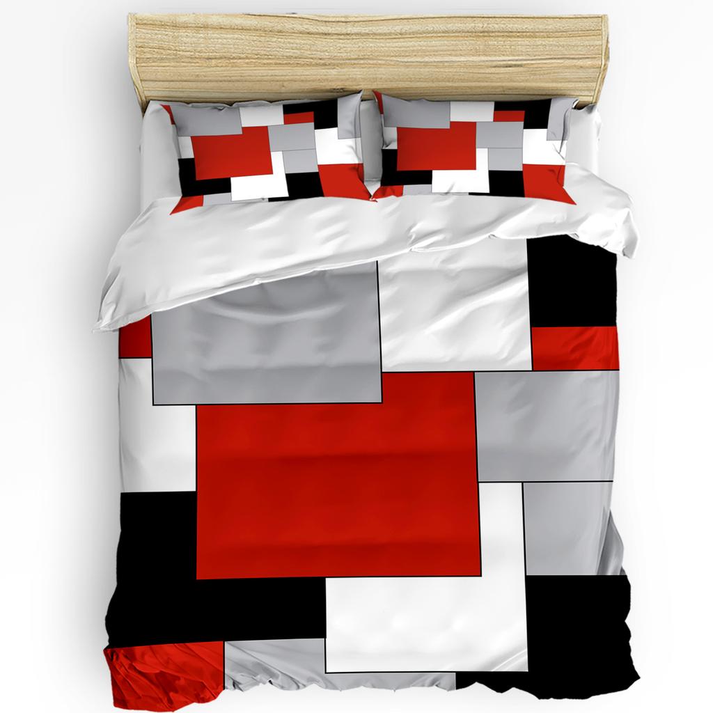 Yellow Grey Black Patchwork Abstract Art Medieval Style Duvet Cover Pillow Case Bedding Set Quilt Cover Double Bed Home Textile