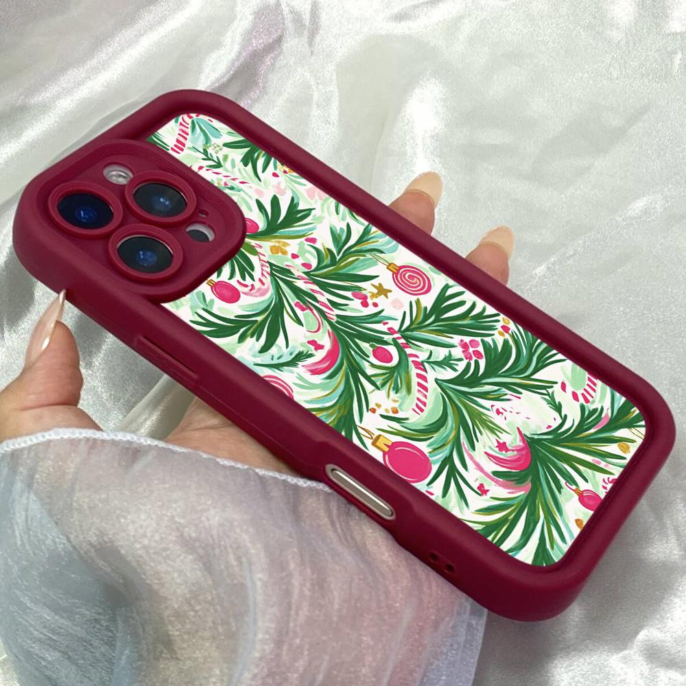 JT336 Merry Bright colorful Christmas for iPhone 17 16 15 14 13 Pro Max Samsung S26 S25 Ultra A17 A16 A07 A56 Xiaomi 15T Redmi 15c Note 14 Soft Case