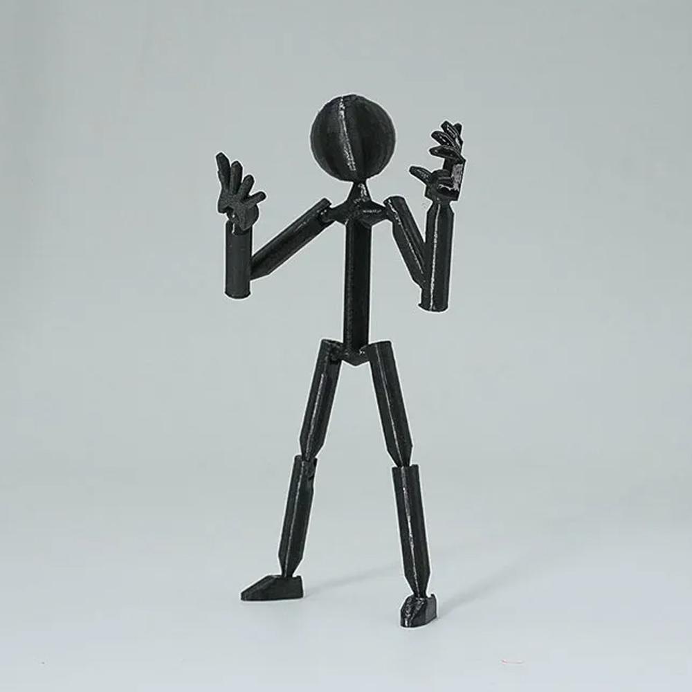 Movable 3D Printed Mannequin Multi-Jointed Stickman Assembled Robot  Collection Toy