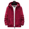 Plus Size Hooded Polar Fleece Cardigan Jacket Men Outdoor Warm Fleece Outwear Sweater for Cold Weather