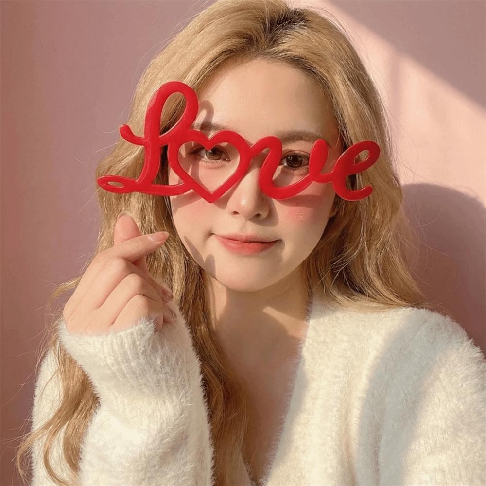 Funny Valentine's Day Decorative Glasses Party Red Love Glasses  Party Decoration