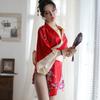 Japanese kimono extreme temptation sexy lingerie cosplay passion bow strap uniform suit summer