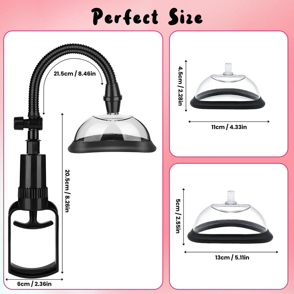 Vacuum Suction Massager & Breast Pump: Female Masturbator & Vaginal Tightener