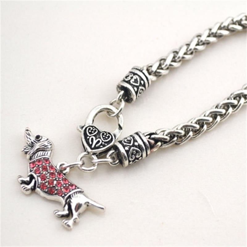 Europäischer und amerikanischer Stil, Modeschmuck, Mini-Dackel, Tiere, Dackel-Armband