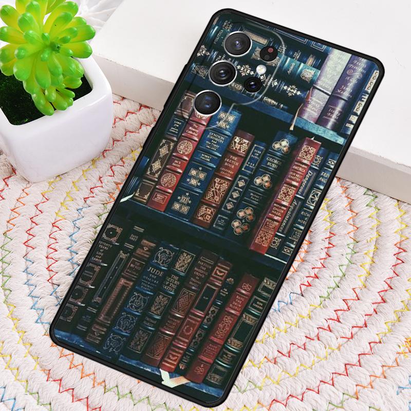 Read Books Library Bookshelf Phone Case For Samsung Galaxy Note 10 Pro S26 S25 S24 S23 S22 Ultra Plus S21 FE S20 Cover