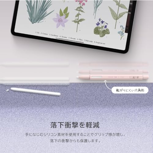 Elago Classic Case för Apple Pencil 2nd Generation (MONAMI Design) med lättgreppat, halkfritt grepp, tunt silikonskydd, laddning, parkoppling,