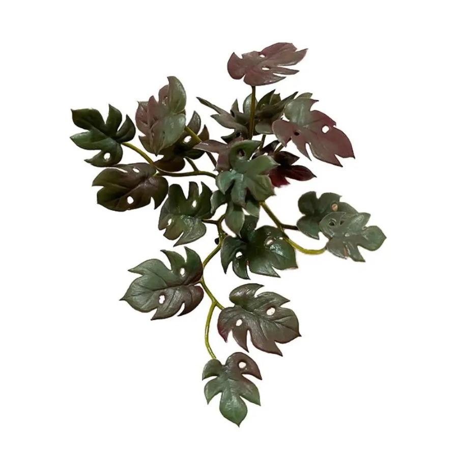 Soft Glue Artificial Plant Green Plants Wall Faux Copper Coin Grass Home Office Wall Hanging Succulent Plants Leaves Home Office