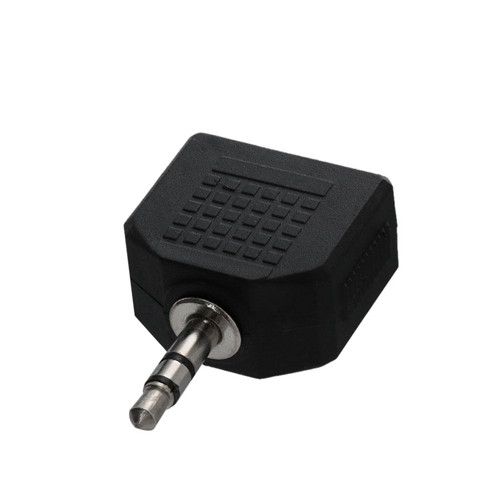 Interconnects Black Video Accessories Converter Y Splitter Audio Adapter 3.5mm To 2 RCA Female Male