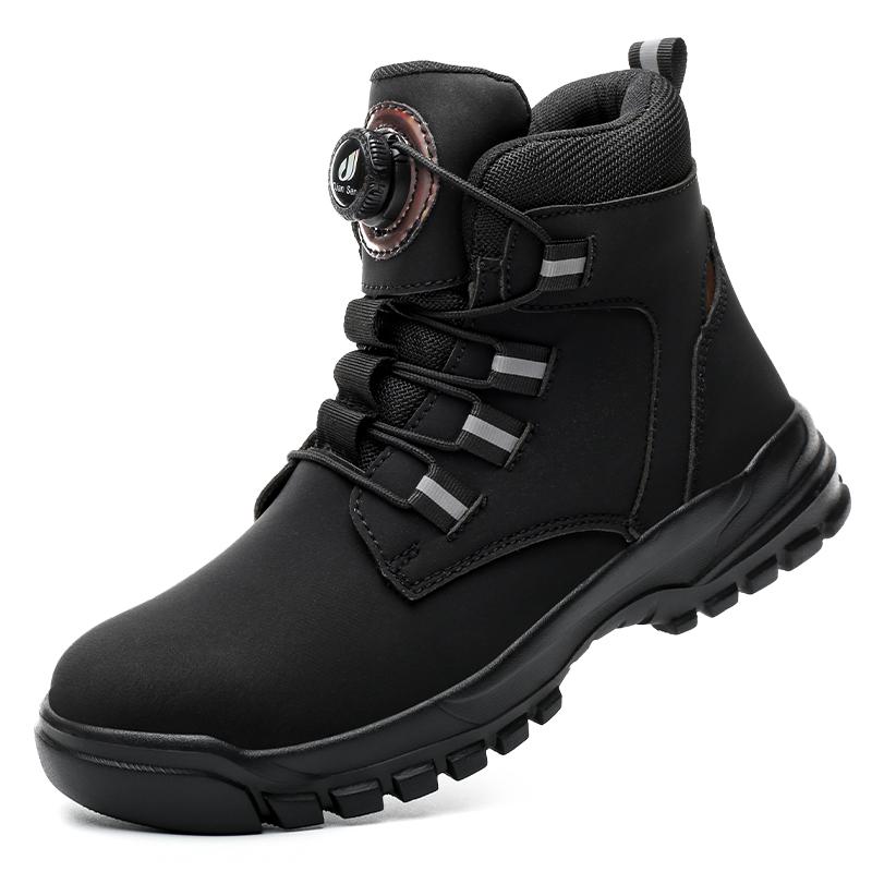 Waterproof Men Work Boots Safety Steel Toe Indestructible Shoes Anti-smash Puncture-Proof Kevlar Insoles Industrial Boots