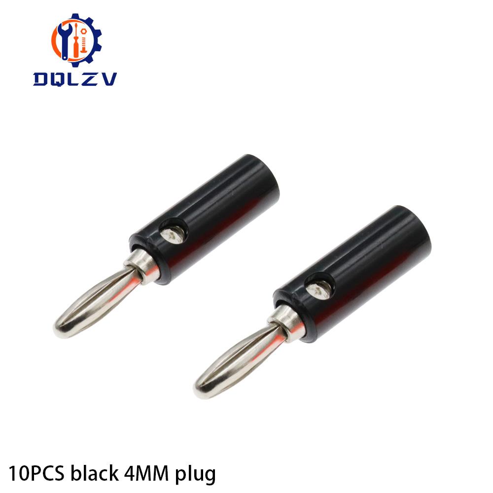 10PCS 50mm Plastic Handle Test Probe Metal Alligator Clips Connector Connect Socket Plug for Battery 4MM Banana Plug
