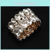 Drop Water Luxurious Crystal Glass Fashion Bracelet For Stylish Winter Women