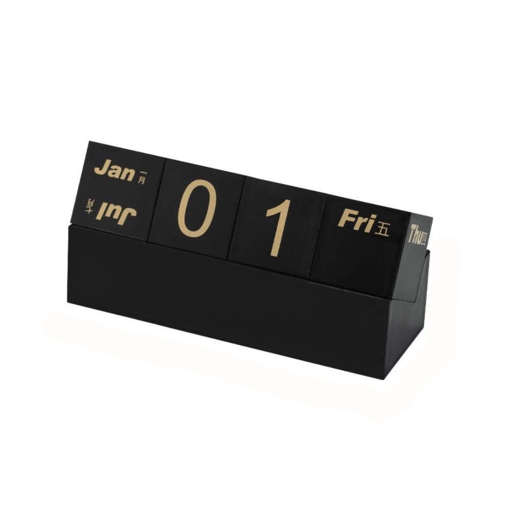 Ornaments Cube Shape Perpetual Calendar Creative Phone Holder  Decorate Supplies