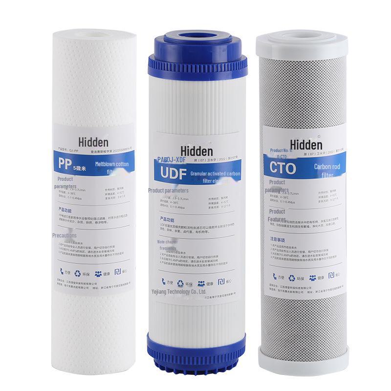 Universal 10-Inch Activated Carbon Water Purifier with 3-Stage Filter