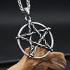Vintage Stainless Steel Star of David Pendant For Men Punk Hip Hop Simple Pentagram Necklace  Jewelry Gifts Dropshipping