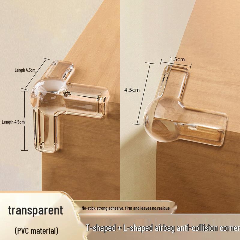 Silicone Anti-Collision Corner Protectors - Soft Transparent Guards for Tables and Cabinets