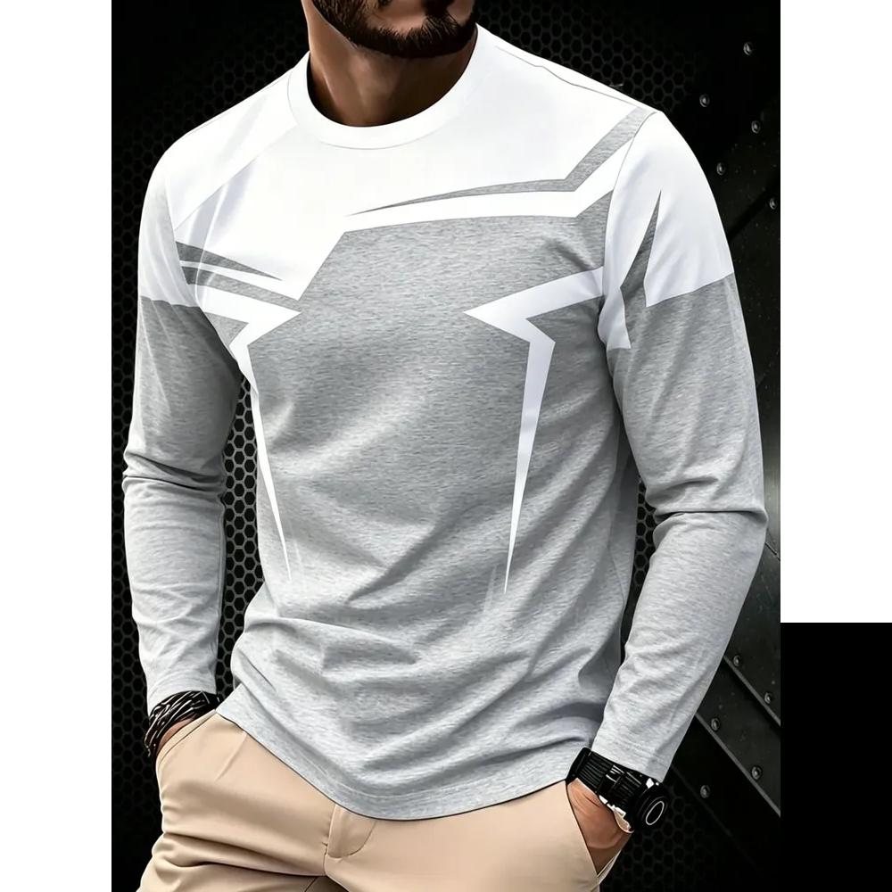 Comfortable Versatile Men's Top Casual Crew Neck Long Sleeves Loose Breathable Pullovers Long Sleeves Men’s