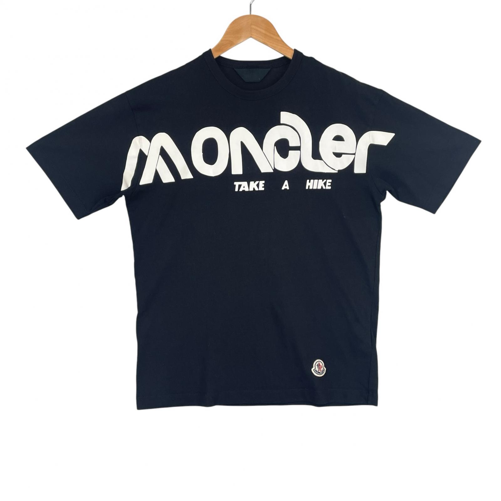 

MONCLER S MENS Short Sleeve T-shirt Black Authentic Model C-SCOM-19-421 S чёрный