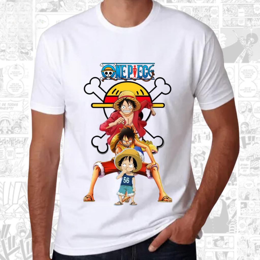 

Luffy ONE PIECE Anime Men Women Summer T-Shirt Casual Sports Fitness Loose Oversized Comfortable Cotton Short Sleeve Anime Top 4XL