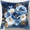 1/4pcs Blue Floral Home Bless Pillowcases Sofa Cushion Cover Home Bedroom Room Decoration